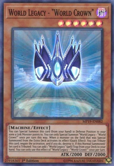 World Legacy World Crown 2019 Gold Sarcophagus Tin Mega Pack Yu-Gi-Oh! card