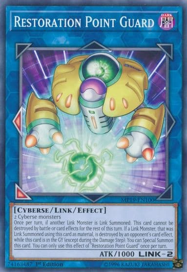Restoration Point Guard 2019 Gold Sarcophagus Tin Mega Pack Yu-Gi-Oh! card