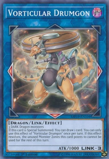 Vorticular Drumgon 2019 Gold Sarcophagus Tin Mega Pack Yu-Gi-Oh! card