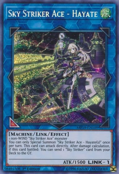 Sky Striker Ace Hayate 2019 Gold Sarcophagus Tin Mega Pack Yu-Gi-Oh! card