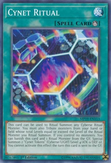 Cynet Ritual 2019 Gold Sarcophagus Tin Mega Pack Yu-Gi-Oh! card