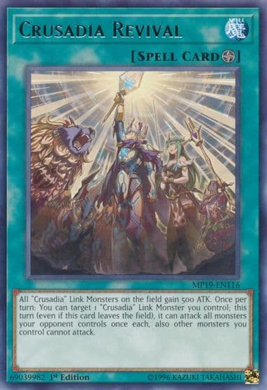 Crusadia Revival 2019 Gold Sarcophagus Tin Mega Pack Yu-Gi-Oh! card