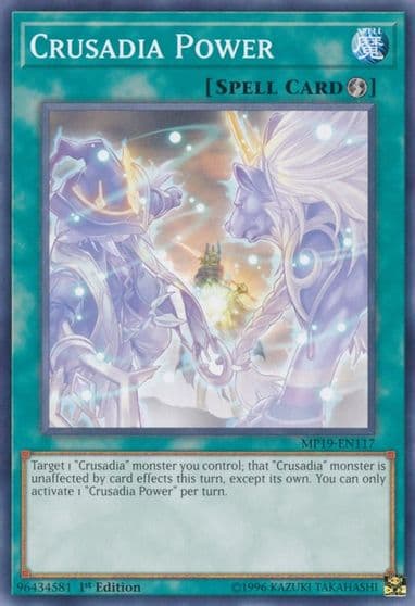 Crusadia Power 2019 Gold Sarcophagus Tin Mega Pack Yu-Gi-Oh! card