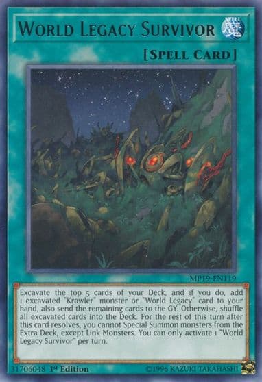 World Legacy Survivor 2019 Gold Sarcophagus Tin Mega Pack Yu-Gi-Oh! card