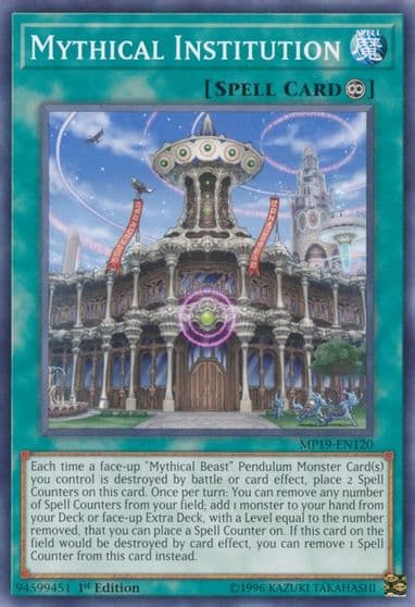 Mythical Institution 2019 Gold Sarcophagus Tin Mega Pack Yu-Gi-Oh! card