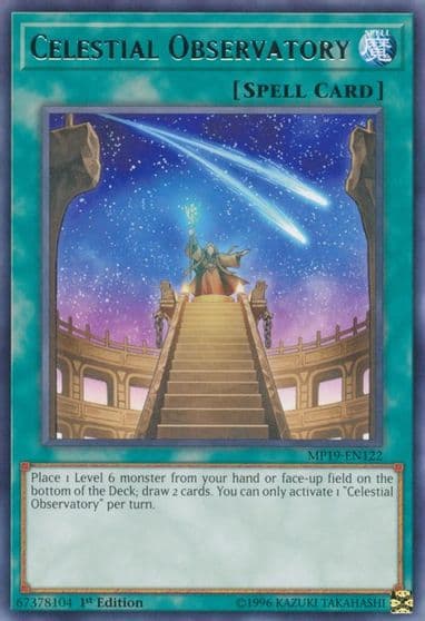 Celestial Observatory 2019 Gold Sarcophagus Tin Mega Pack Yu-Gi-Oh! card