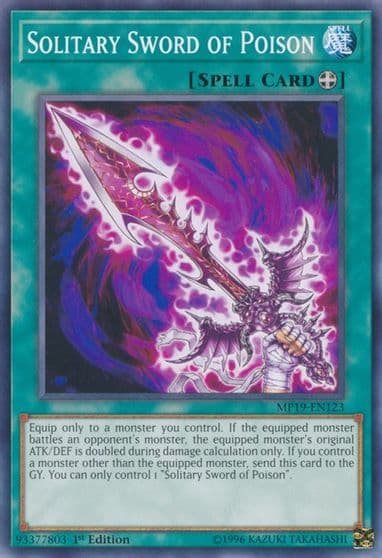 Solitary Sword of Poison 2019 Gold Sarcophagus Tin Mega Pack Yu-Gi-Oh! card