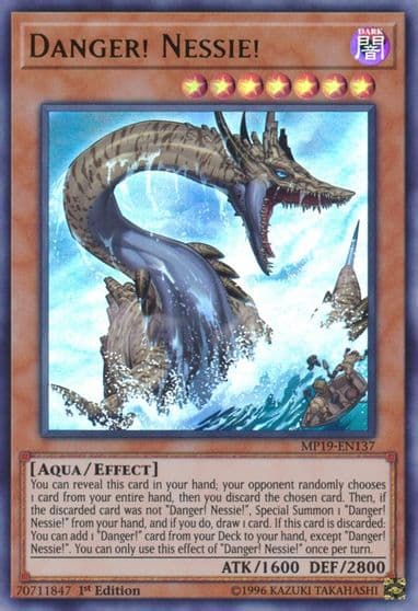 Danger Nessie 2019 Gold Sarcophagus Tin Mega Pack Yu-Gi-Oh! card