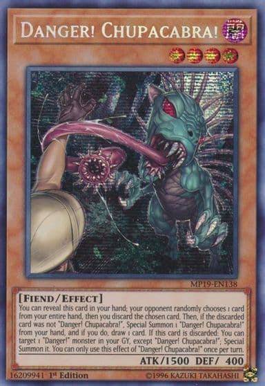 Danger Chupacabra 2019 Gold Sarcophagus Tin Mega Pack Yu-Gi-Oh! card