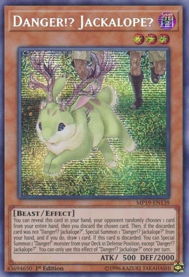 Danger Jackalope 2019 Gold Sarcophagus Tin Mega Pack Yu-Gi-Oh! card