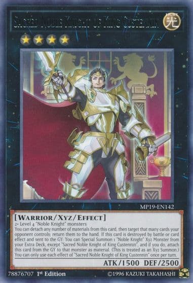 Sacred Noble Knight of King Custennin 2019 Gold Sarcophagus Tin Mega Pack Yu-Gi-Oh! card