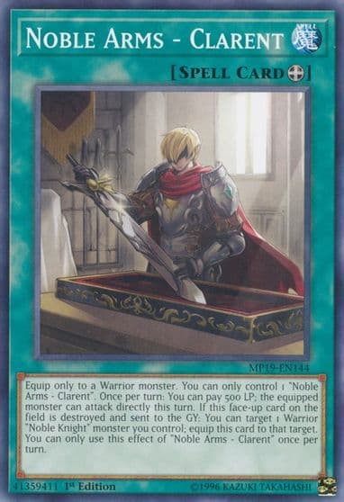 Noble Arms Clarent 2019 Gold Sarcophagus Tin Mega Pack Yu-Gi-Oh! card