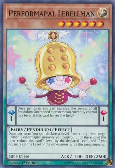 Performapal Lebellman 2019 Gold Sarcophagus Tin Mega Pack Yu-Gi-Oh! card