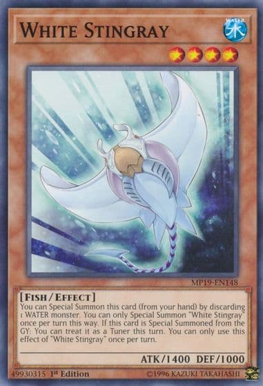 White Stingray 2019 Gold Sarcophagus Tin Mega Pack Yu-Gi-Oh! card