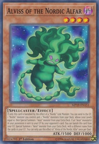 Alviss of the Nordic Alfar 2019 Gold Sarcophagus Tin Mega Pack Yu-Gi-Oh! card
