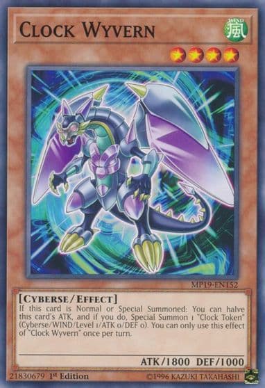 Clock Wyvern 2019 Gold Sarcophagus Tin Mega Pack Yu-Gi-Oh! card