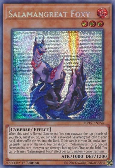 Salamangreat Foxy 2019 Gold Sarcophagus Tin Mega Pack Yu-Gi-Oh! card