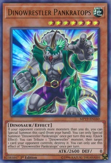 Dinowrestler Pankratops 2019 Gold Sarcophagus Tin Mega Pack Yu-Gi-Oh! card