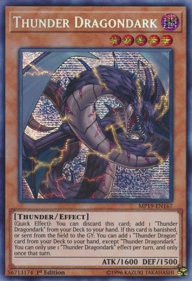 Thunder Dragondark 2019 Gold Sarcophagus Tin Mega Pack Yu-Gi-Oh! card
