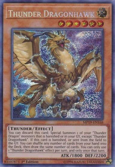 Thunder Dragonhawk 2019 Gold Sarcophagus Tin Mega Pack Yu-Gi-Oh! card