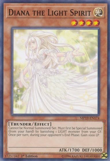 Diana the Light Spirit 2019 Gold Sarcophagus Tin Mega Pack Yu-Gi-Oh! card