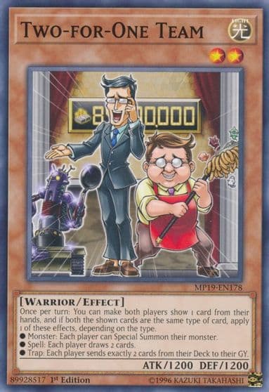 Two for One Team 2019 Gold Sarcophagus Tin Mega Pack Yu-Gi-Oh! card