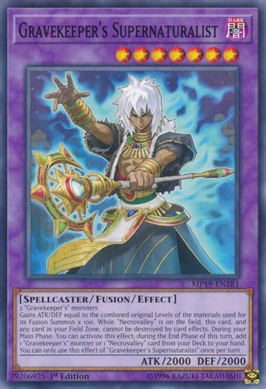 Gravekeepers Supernaturalist 2019 Gold Sarcophagus Tin Mega Pack Yu-Gi-Oh! card