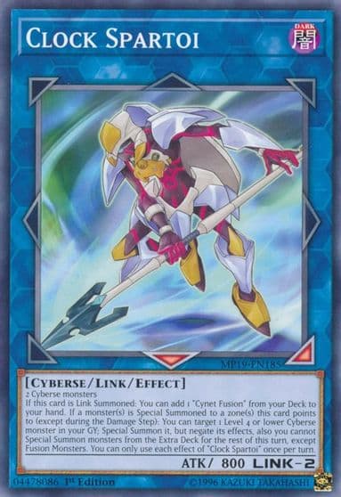 Clock Spartoi 2019 Gold Sarcophagus Tin Mega Pack Yu-Gi-Oh! card