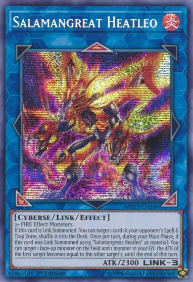 Salamangreat Heatleo 2019 Gold Sarcophagus Tin Mega Pack Yu-Gi-Oh! card