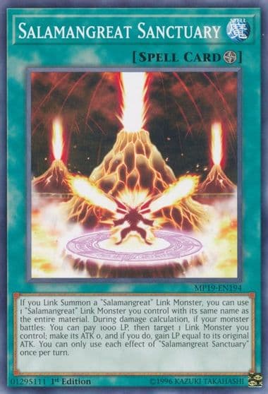 Salamangreat Sanctuary 2019 Gold Sarcophagus Tin Mega Pack Yu-Gi-Oh! card