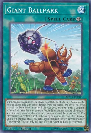Giant Ballpark 2019 Gold Sarcophagus Tin Mega Pack Yu-Gi-Oh! card