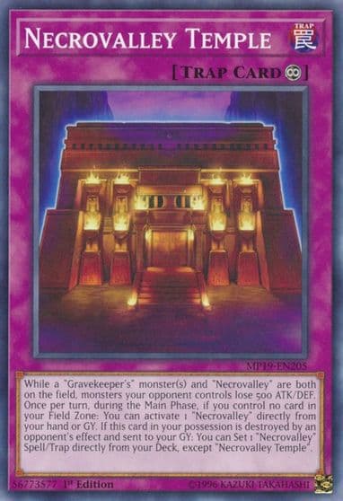 Necrovalley Temple 2019 Gold Sarcophagus Tin Mega Pack Yu-Gi-Oh! card