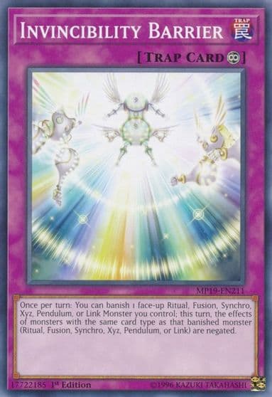 Invincibility Barrier 2019 Gold Sarcophagus Tin Mega Pack Yu-Gi-Oh! card