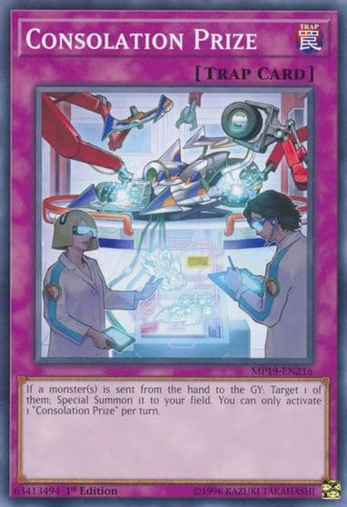 Consolation Prize 2019 Gold Sarcophagus Tin Mega Pack Yu-Gi-Oh! card