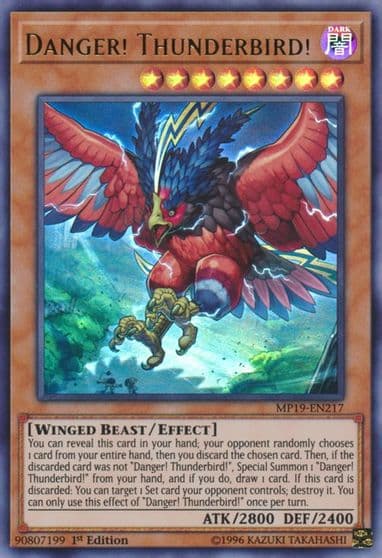 Danger Thunderbird 2019 Gold Sarcophagus Tin Mega Pack Yu-Gi-Oh! card