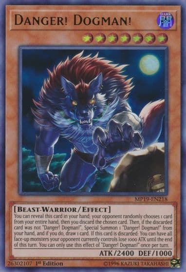 Danger Dogman 2019 Gold Sarcophagus Tin Mega Pack Yu-Gi-Oh! card
