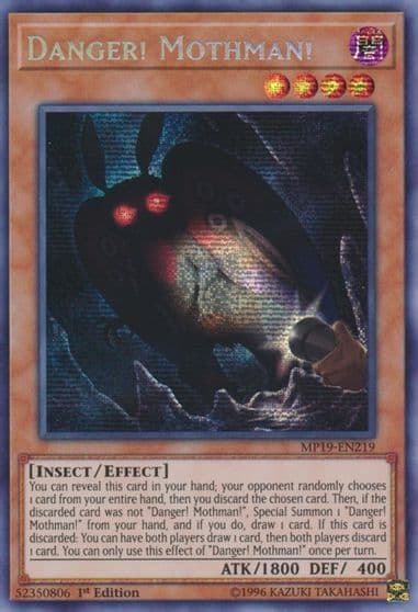 Danger Mothman 2019 Gold Sarcophagus Tin Mega Pack Yu-Gi-Oh! card