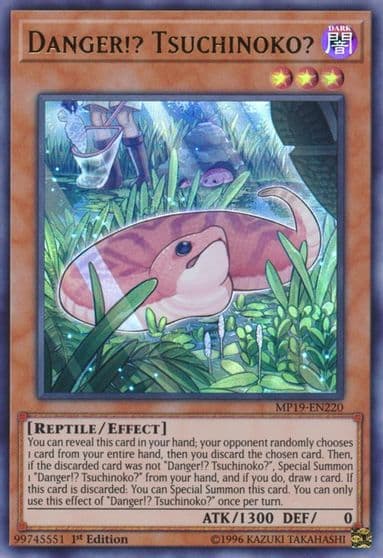 Danger Tsuchinoko 2019 Gold Sarcophagus Tin Mega Pack Yu-Gi-Oh! card