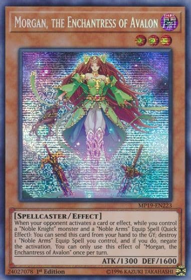 Morgan the Enchantress of Avalon 2019 Gold Sarcophagus Tin Mega Pack Yu-Gi-Oh! card