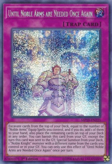 Until Noble Arms are Needed Once Again 2019 Gold Sarcophagus Tin Mega Pack Yu-Gi-Oh! card