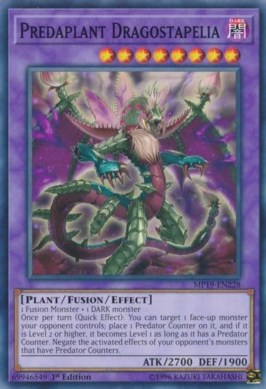 Predaplant Dragostapelia 2019 Gold Sarcophagus Tin Mega Pack Yu-Gi-Oh! card