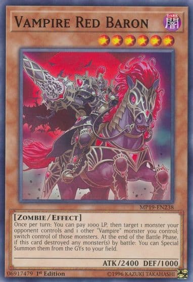 Vampire Red Baron 2019 Gold Sarcophagus Tin Mega Pack Yu-Gi-Oh! card