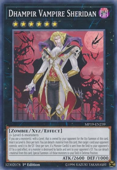 Dhampir Vampire Sheridan 2019 Gold Sarcophagus Tin Mega Pack Yu-Gi-Oh! card