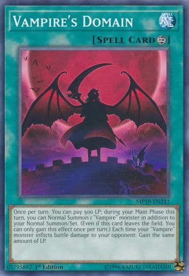 Vampires Domain 2019 Gold Sarcophagus Tin Mega Pack Yu-Gi-Oh! card
