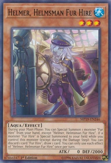 Helmer Helmsman Fur Hire 2019 Gold Sarcophagus Tin Mega Pack Yu-Gi-Oh! card