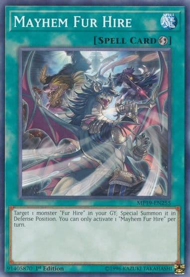 Mayhem Fur Hire 2019 Gold Sarcophagus Tin Mega Pack Yu-Gi-Oh! card
