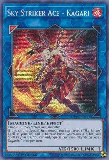 Sky Striker Ace Kagari 2019 Gold Sarcophagus Tin Mega Pack Yu-Gi-Oh! card