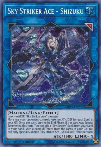 Sky Striker Ace Shizuku 2019 Gold Sarcophagus Tin Mega Pack Yu-Gi-Oh! card