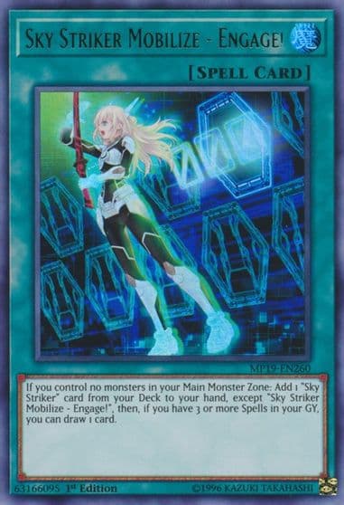 Sky Striker Mobilize Engage 2019 Gold Sarcophagus Tin Mega Pack Yu-Gi-Oh! card