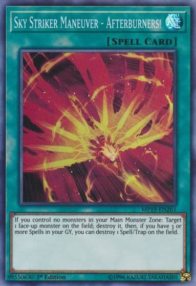 Sky Striker Maneuver Afterburners 2019 Gold Sarcophagus Tin Mega Pack Yu-Gi-Oh! card